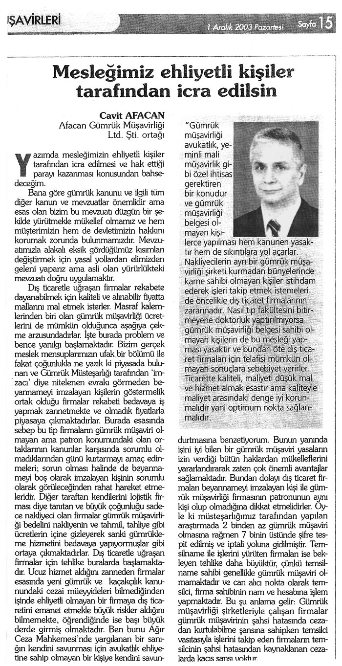 Basında Afacan — arşiv kupürü 6